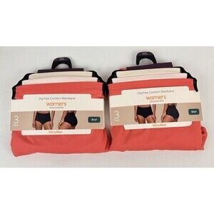 Warner’s Blissful Benefits Women’s Size 2XL Briefs Microfiber 3 PK Lot of 2 New